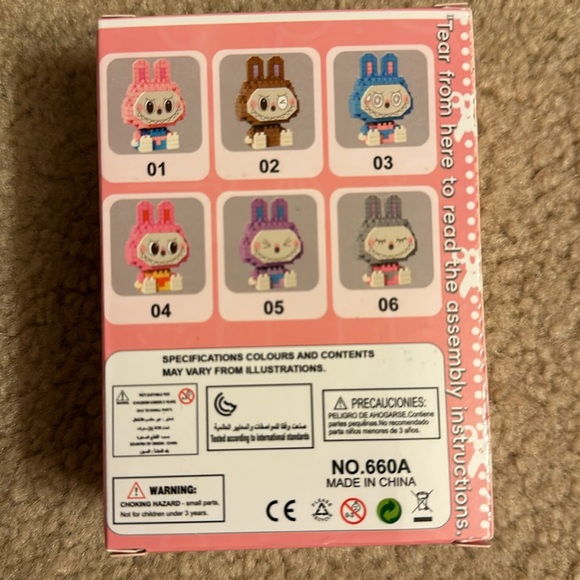 Micro Trendy Building Blocks: Light Pink Labubu - Picture 2 of 2